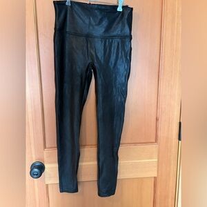 Spanx faux leather leggings size large